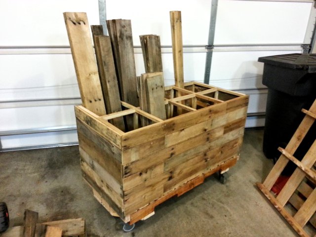 Mobile Pallet Wood Storage | FixThisBuildThat