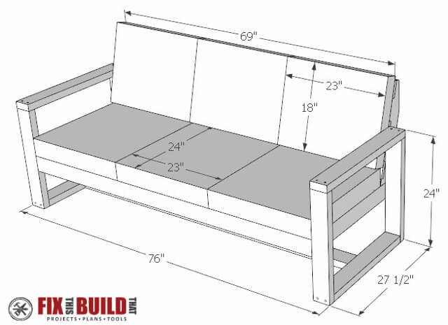 DIY Modern Outdoor Sofa Plans