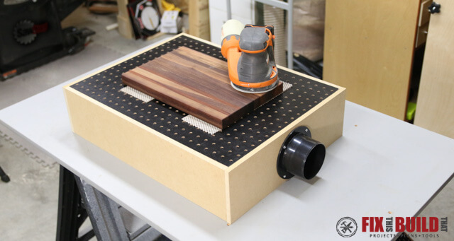 how to build a DIY downdraft sanding table