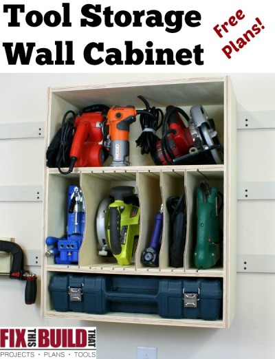 Tool Storage Wall Cabinet Plans