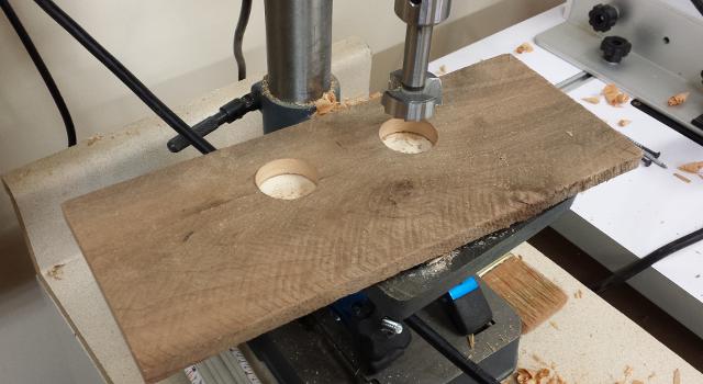 Drill press holes