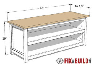 DIY Entryway Shoe Storage Bench | FixThisBuildThat