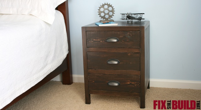 DIY 3 Drawer Nightstand Plans