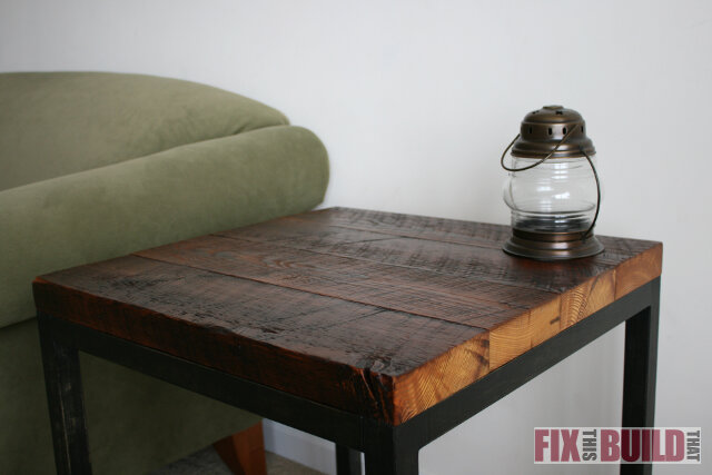 Reclaimed Industrial End Table Plans