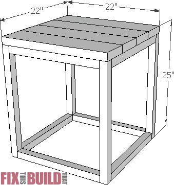 Reclaimed Industrial Side Table Plans