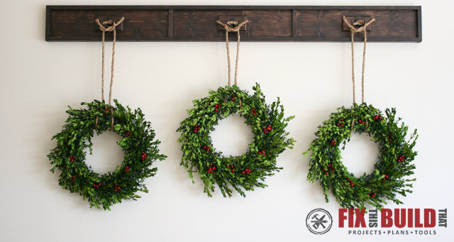 DIY Wreath Display Rail DIY Wreath Display Rail Plans