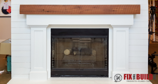 DIY Fireplace Surround and Mantel-60