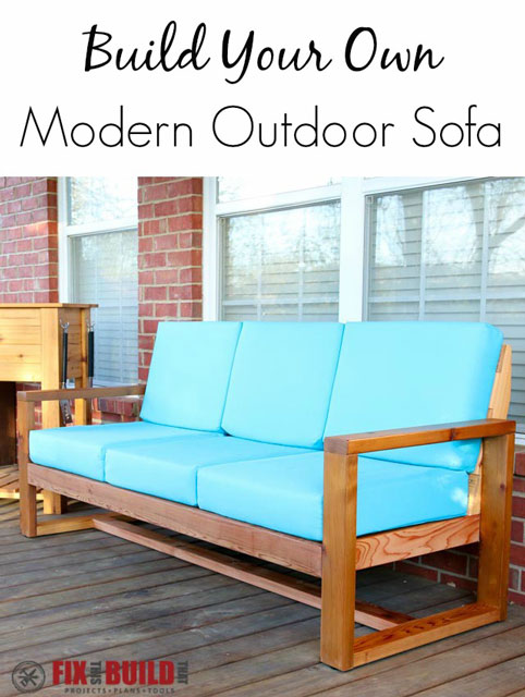 How to Build a DIY Modern Outdoor Sofa | FixThisBuildThat