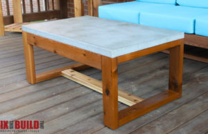 DIY Concrete Top Outdoor Coffee Table