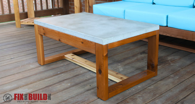 DIY Concrete Top Outdoor Coffee Table FixThisBuildThat