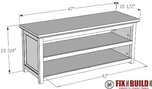 DIY Entryway Shoe Storage Bench | FixThisBuildThat