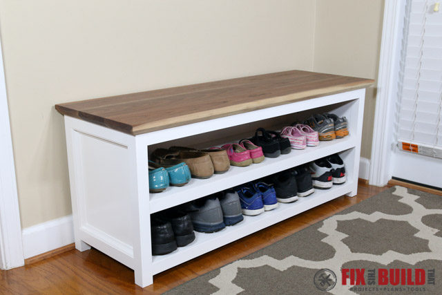 shoe storage bench with doors