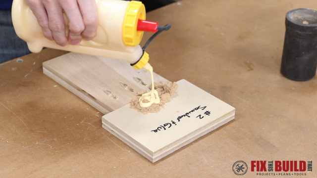 Filling Pocket Holes with Sawdust and Glue