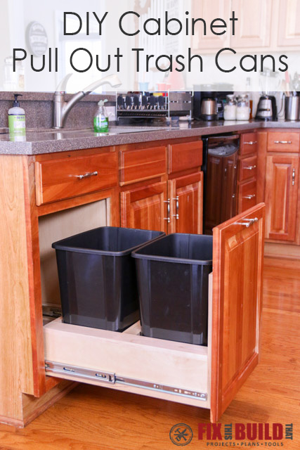 How to Build a Pull Out Trash Can Cabinet - Houseful of Handmade