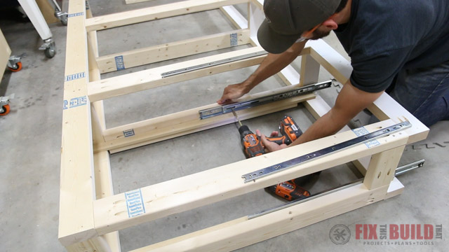 Building a bed frame deals with drawers