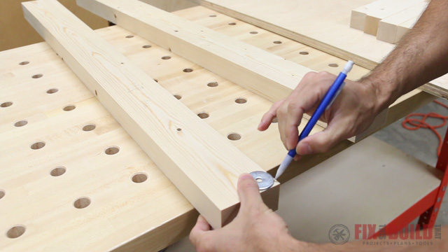 laying out a curve on wood with a fender washer
