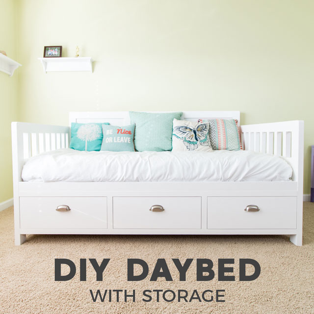 DIY Daybed with Storage Twin Size Bed