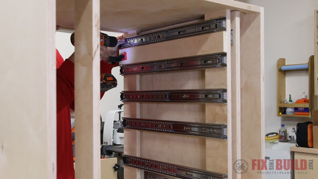 using spacers to install full extension drawer slides