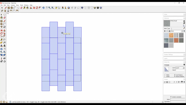 using sketchup to determine how to arrange tiles