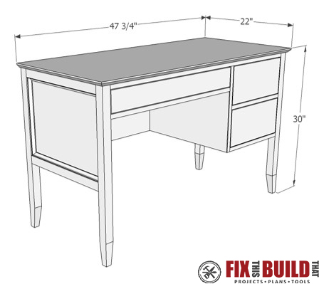 How To Build A Desk With Drawers Diy Desk Plans Pashasadricom