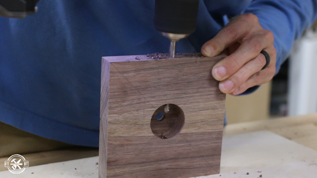 drilling a hole through the base for a wire