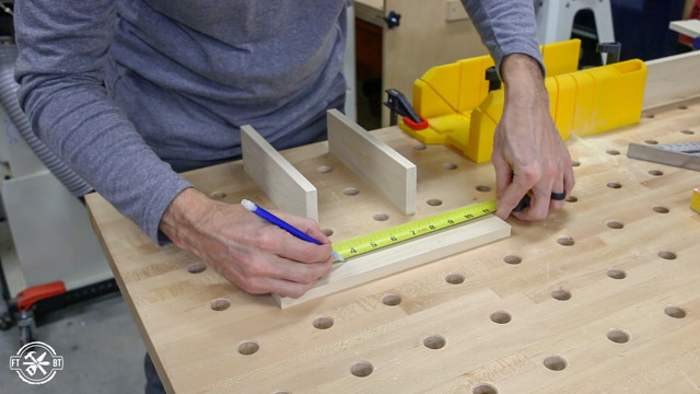 marking wood to attach with screws