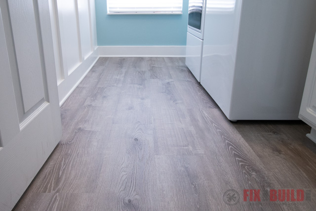 installing vinyl plank flooring in laundry room