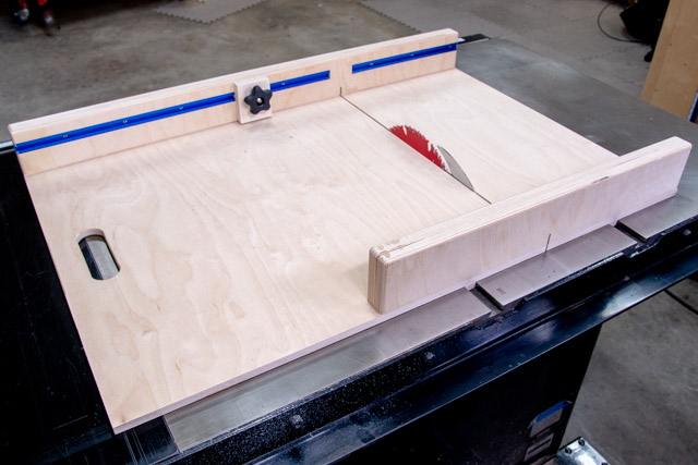 Cross cutting plywood clearance on table saw