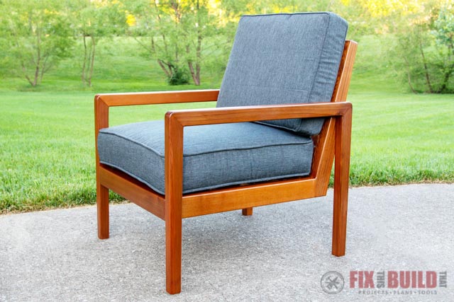 Modern DIY Outdoor Chair from Cedar 7x7s | FixThisBuildThat