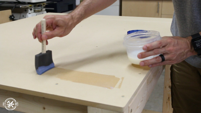 applying a couple coats of polyurethane to protect table
