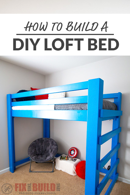 Diy Loft Bed How To Build, Diy Full Size Loft Bed Frame Plans