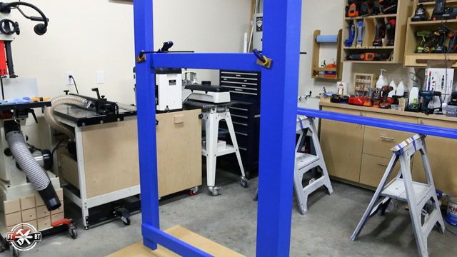 side of loft bed standing up