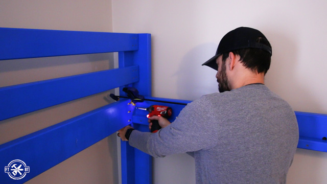 attaching DIY loft bed