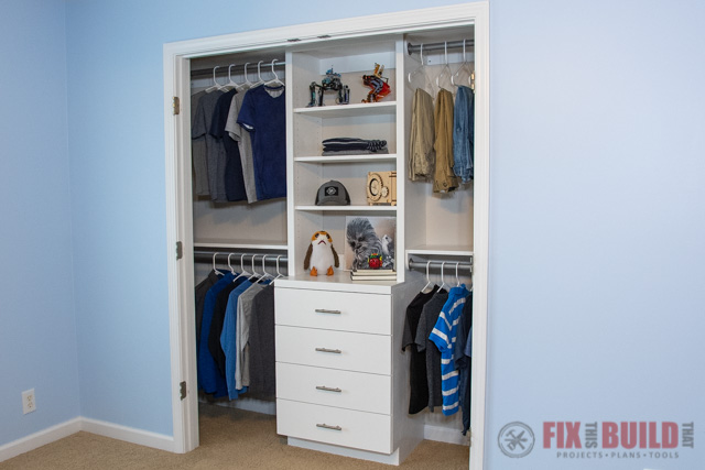 Diy Closet Organizer With Shelves And, Wardrobe Closet With Shelves And Drawers