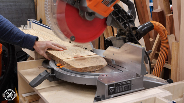 Cutting wood on table saw