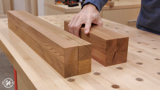 boards cut for legs of shoe rack