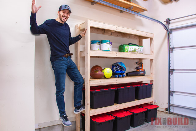 Easy Diy Garage Shelves With Free Plans, Ideas For Building Shelves In Garage