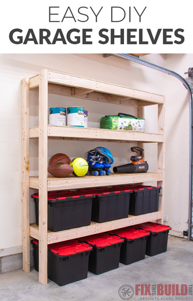 Diy Garage Shelves Fix This Build That - Diy Wood Shelves Garage