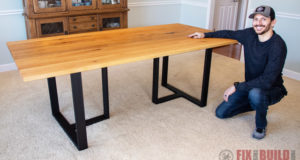 DIY Metal and Wood Dining Table