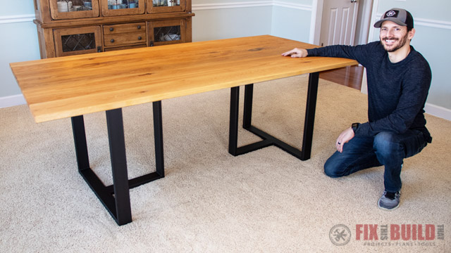 DIY Metal and Wood Dining Table