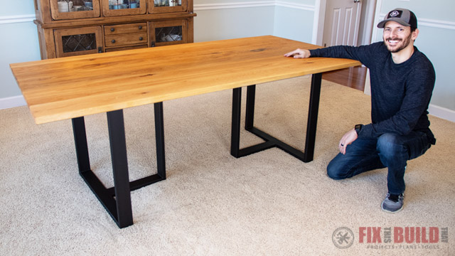 Wood and metal counter height online table