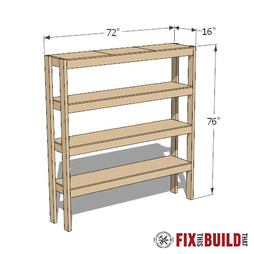 Diy Garage Shelves Fix This Build That, 2×4 Shelving Plans