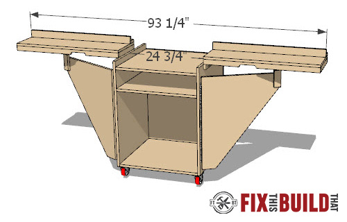 How To Build A Mobile Miter Saw Station With Plans Fixthisbuildthat - Diy Table Saw Extension Wing Plans Pdf