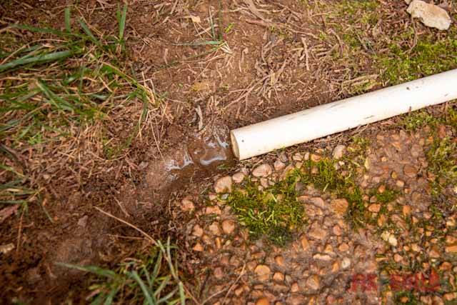 condensation dripping from overflow line