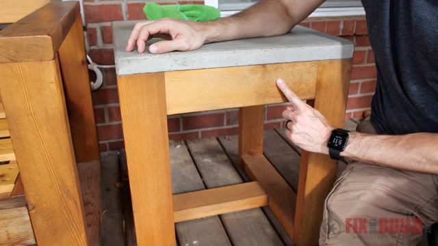 cleaning wooden table