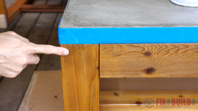 weathered wooden outdoor coffee table