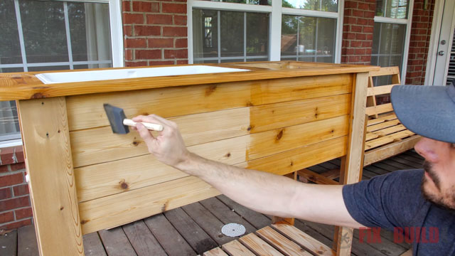 DIY Outdoor Bar with built in cooler