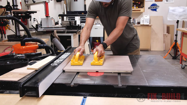 cutting miters for diy nightstand