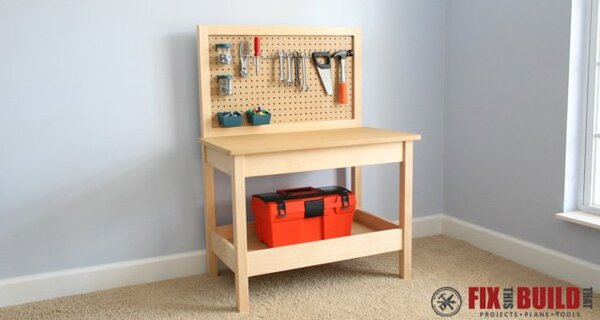 DIY Kid's Workbench Plans