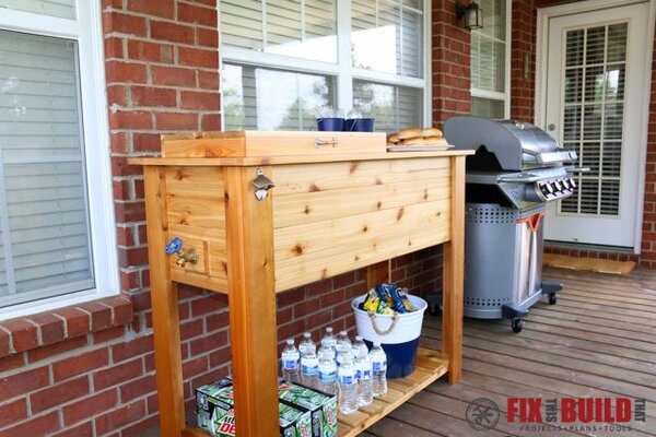 Patio Cooler & Grill Cart Combo Plans